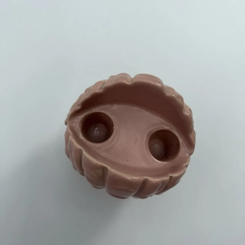 Abingdon Pottery Seashell Clamshell Pink Candle Holder USA Decor